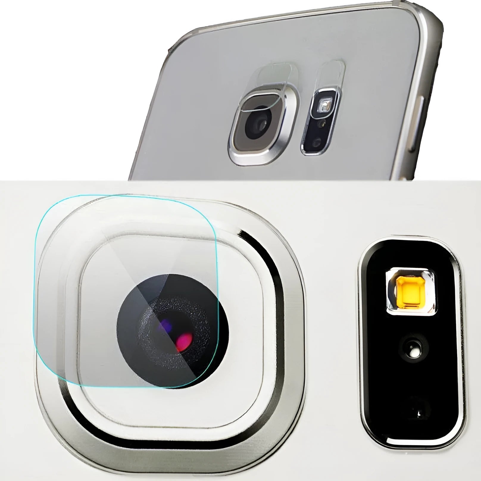 Tempered glass camera lens protective film for Samsung Galaxy S7 edge and S8 smartphones