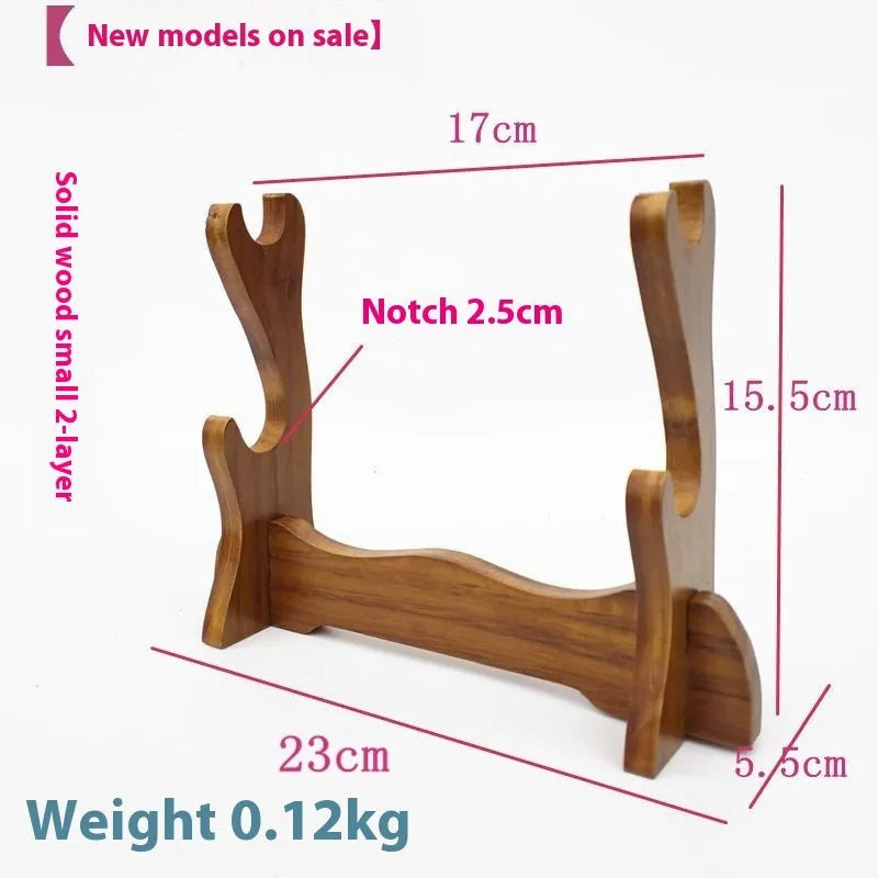 Chinese style handmade wooden wall bracket with multiple display layers