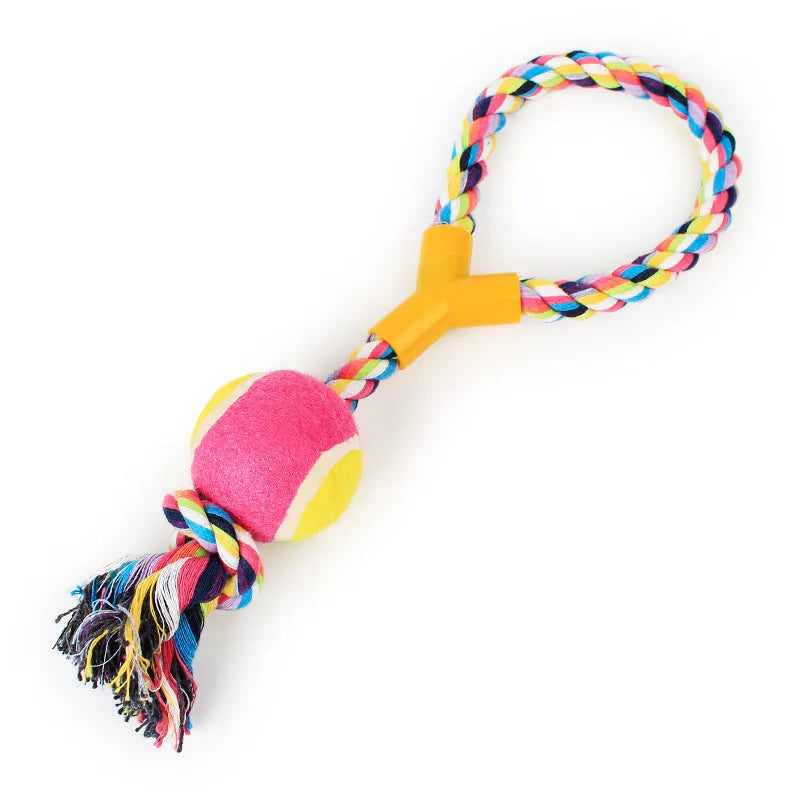 Dog biting sucker multifunction pet molar bite toy made from plastic, rubber, TPR and cotton fibre rope for dogs