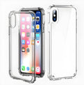 Clear transparent TPU shockproof case for iPhone on a table
