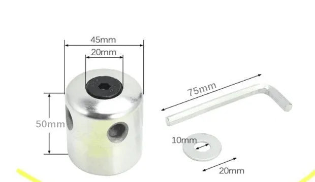 Luzhu silver aluminium cylinder grass head for lawn mower with wrench and light yellow strings