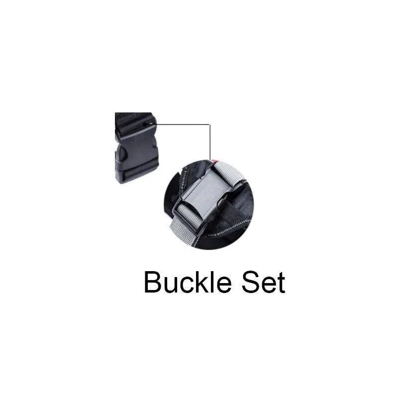 Adjustable nylon dog harness with reflective strips and a sturdy handle on a dog.