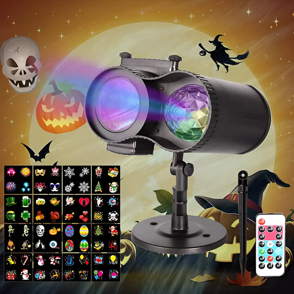 Outdoor waterproof double tube animated water pattern LED light with pattern cards