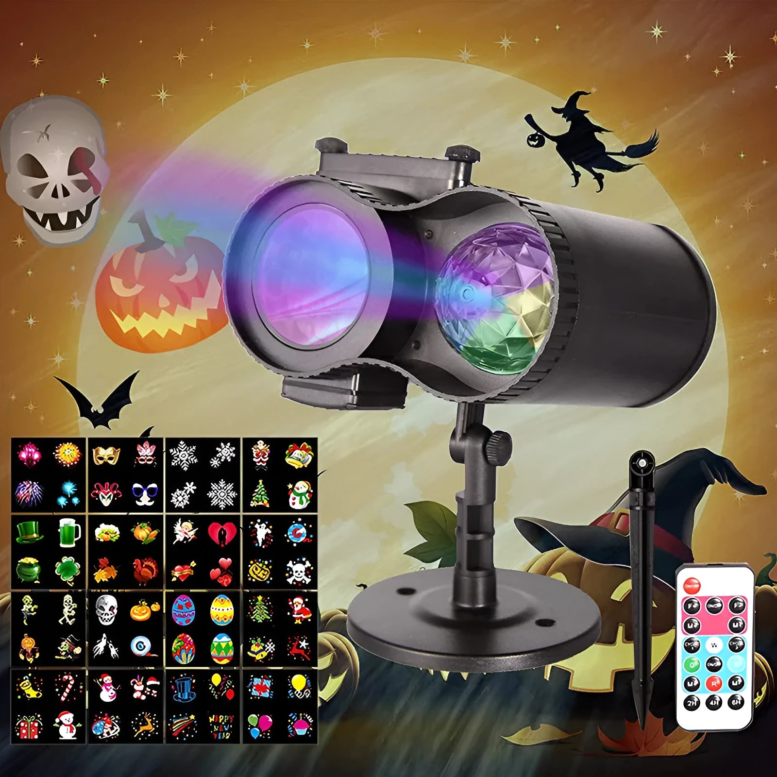 Outdoor waterproof double tube animated water pattern LED light with pattern cards