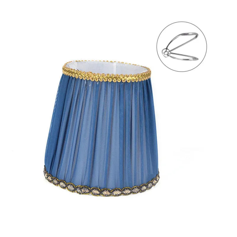 Fabric crystal wall lamp lampshade in six colour options measuring 80x130x120mm
