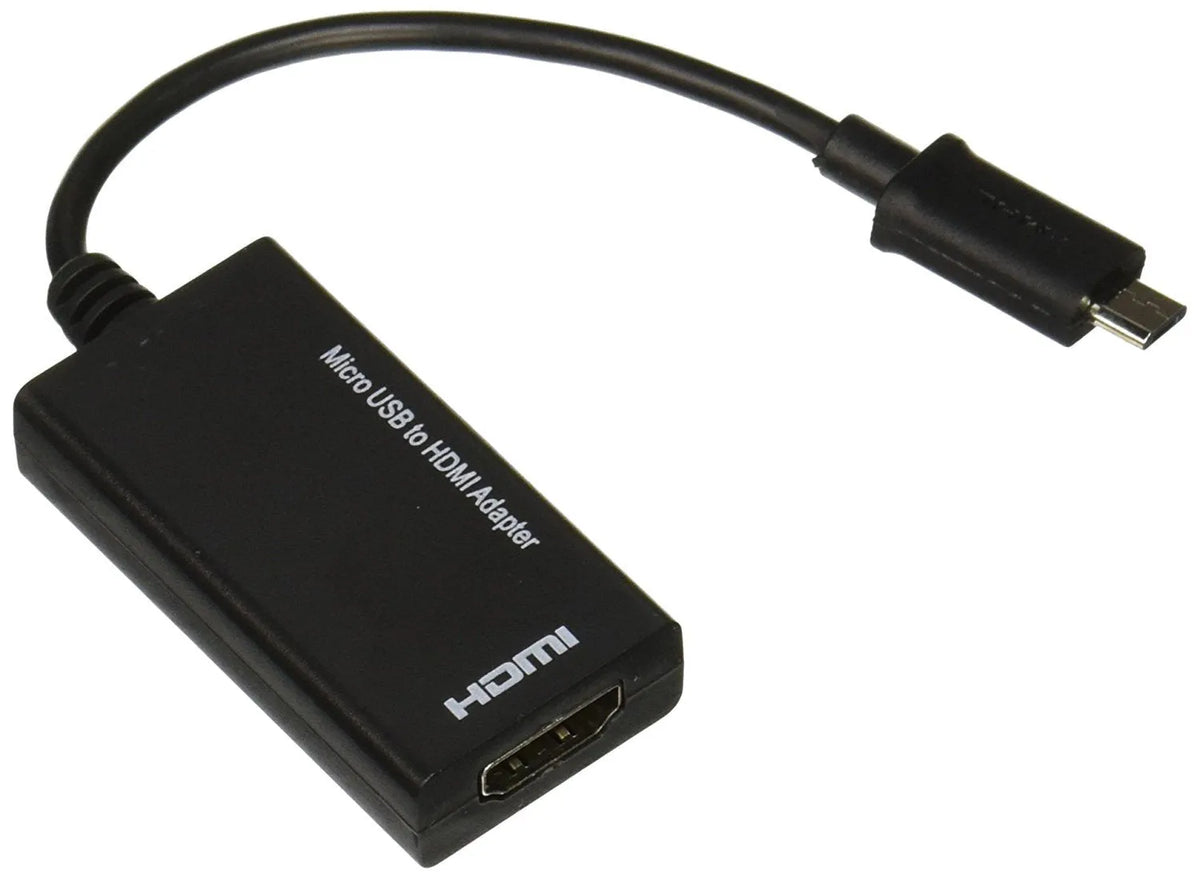 Black HD to HDMI adapter cable showing component RCA plugs and HDMI connector.