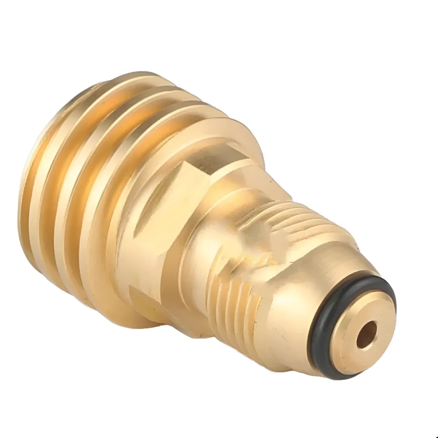 Brass gas brazier adapter with taper external thread and internal connection