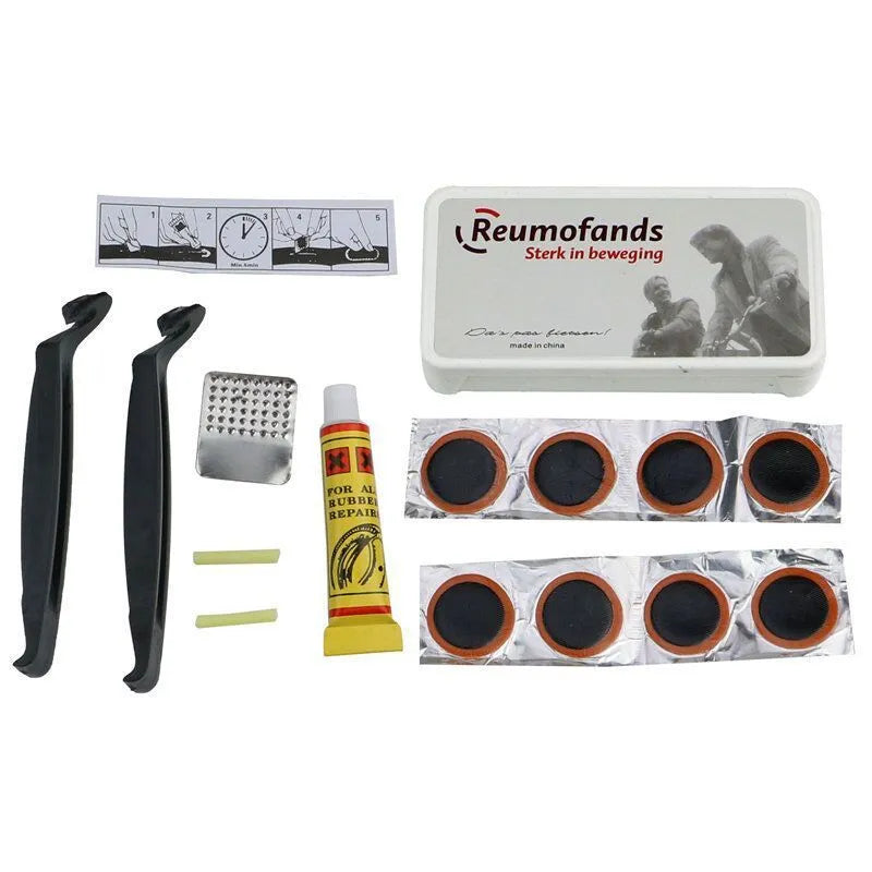 Bicycle saddle cushion with silicone padding, spring suspension, and accessories including waterproof cover and tools