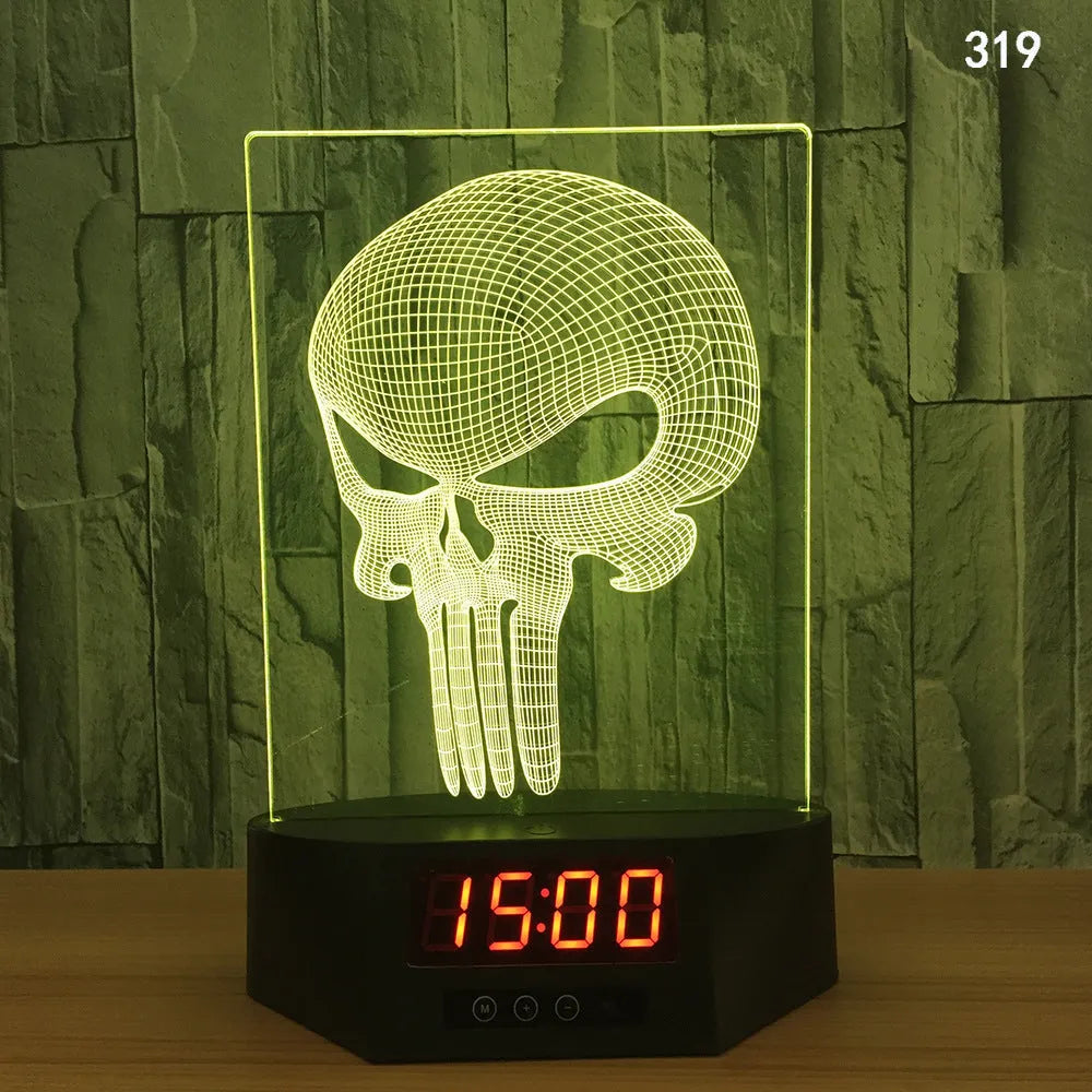 3D dolphin-shaped wireless LED table lamp with remote control on wooden surface