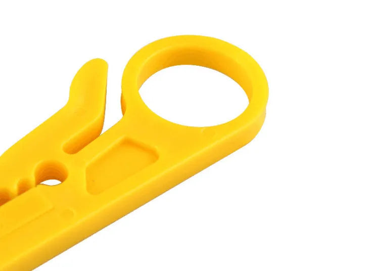 Yellow mini portable wire stripper tool for 0.6mm diameter cables