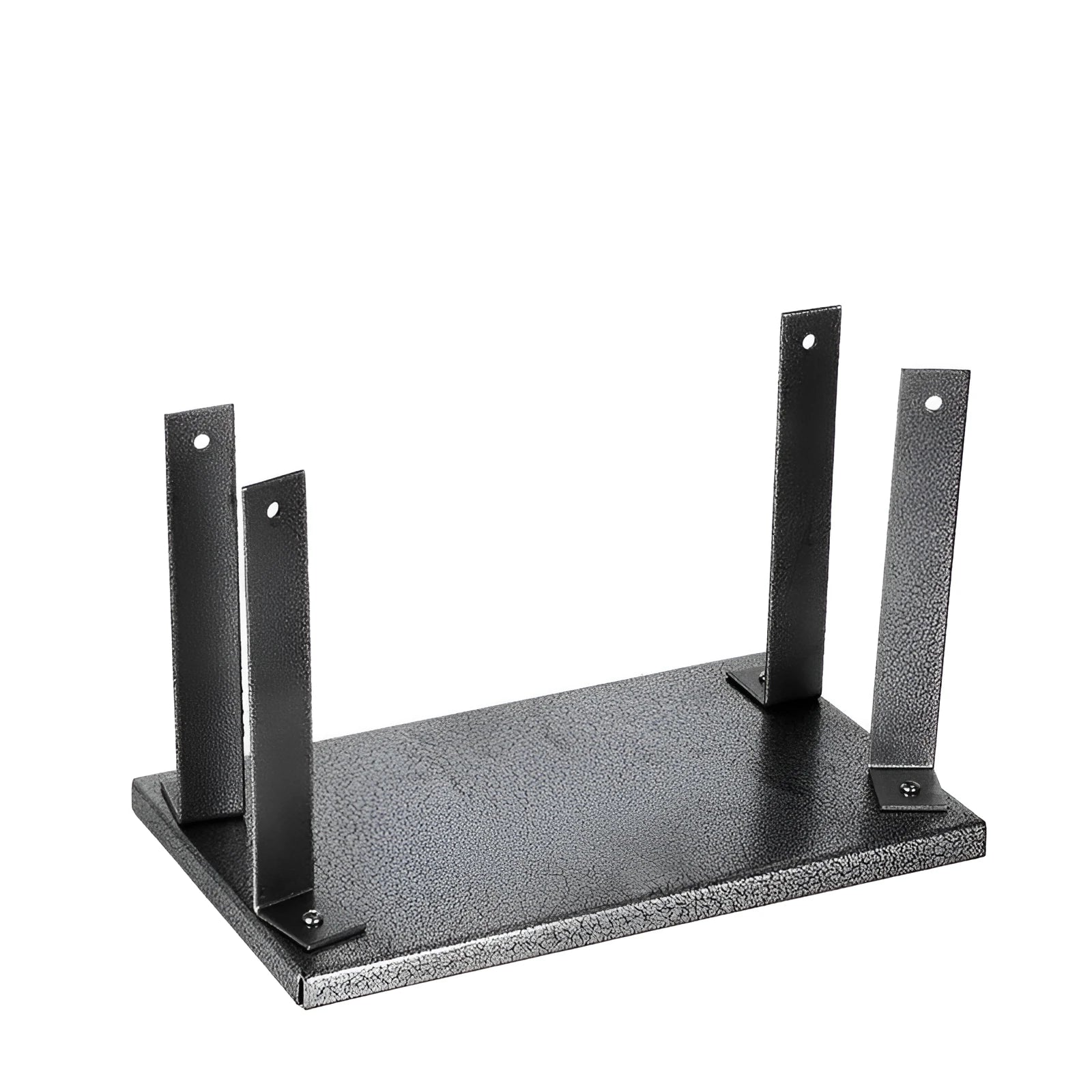 Black iron inverted bracket for electric planer measuring 285mm in length designed for flip chip woodworking operations