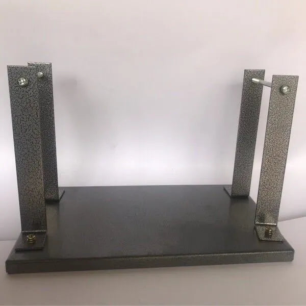 Black iron inverted bracket for electric planer measuring 285mm in length designed for flip chip woodworking operations