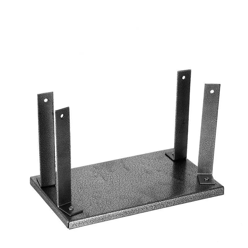 Black iron inverted bracket for electric planer measuring 285mm in length designed for flip chip woodworking operations