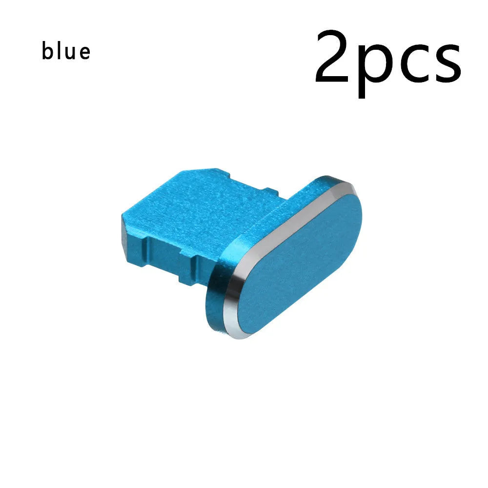 Aluminium alloy mobile phone charging port dust plug for iPhone in multiple colour options