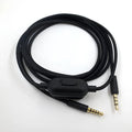 Black universal audio cable for gaming headsets with bare copper and oxygen-free copper wire.