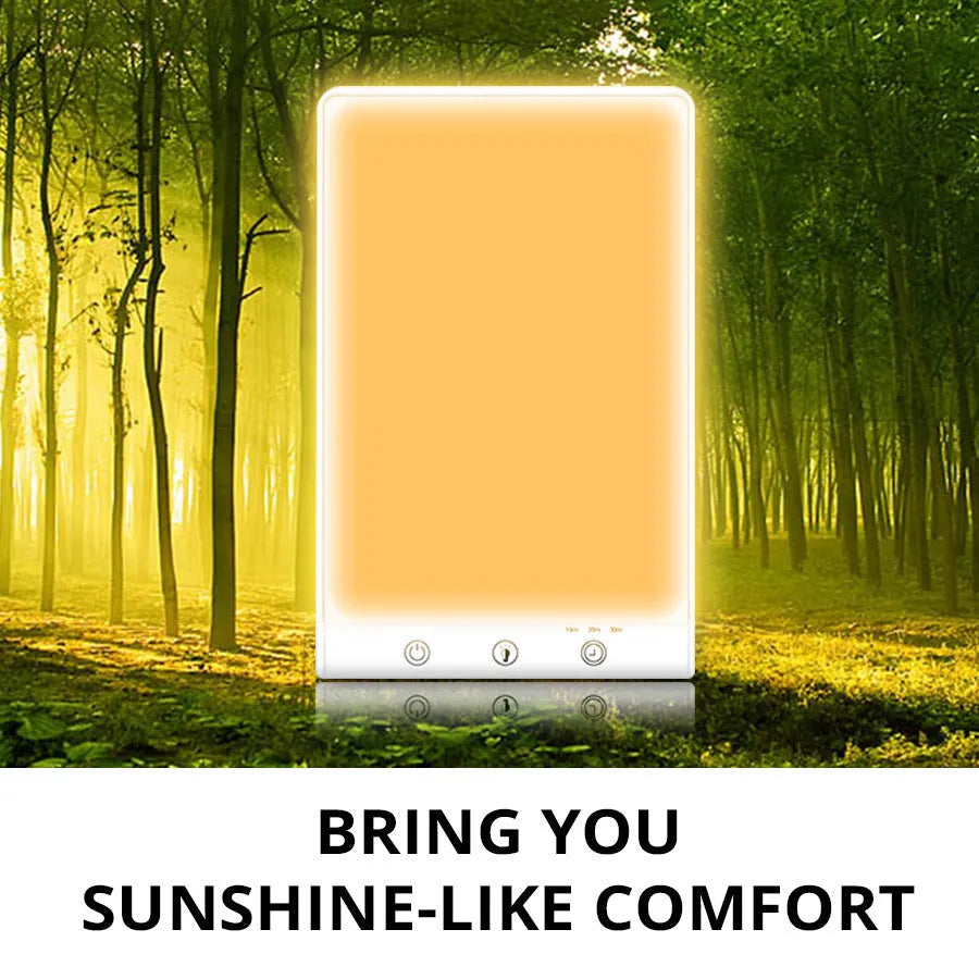 Bionic solar emotional lamp with ABS PC shade, touch switch, USB or EU US plug, SAD light therapy lamp