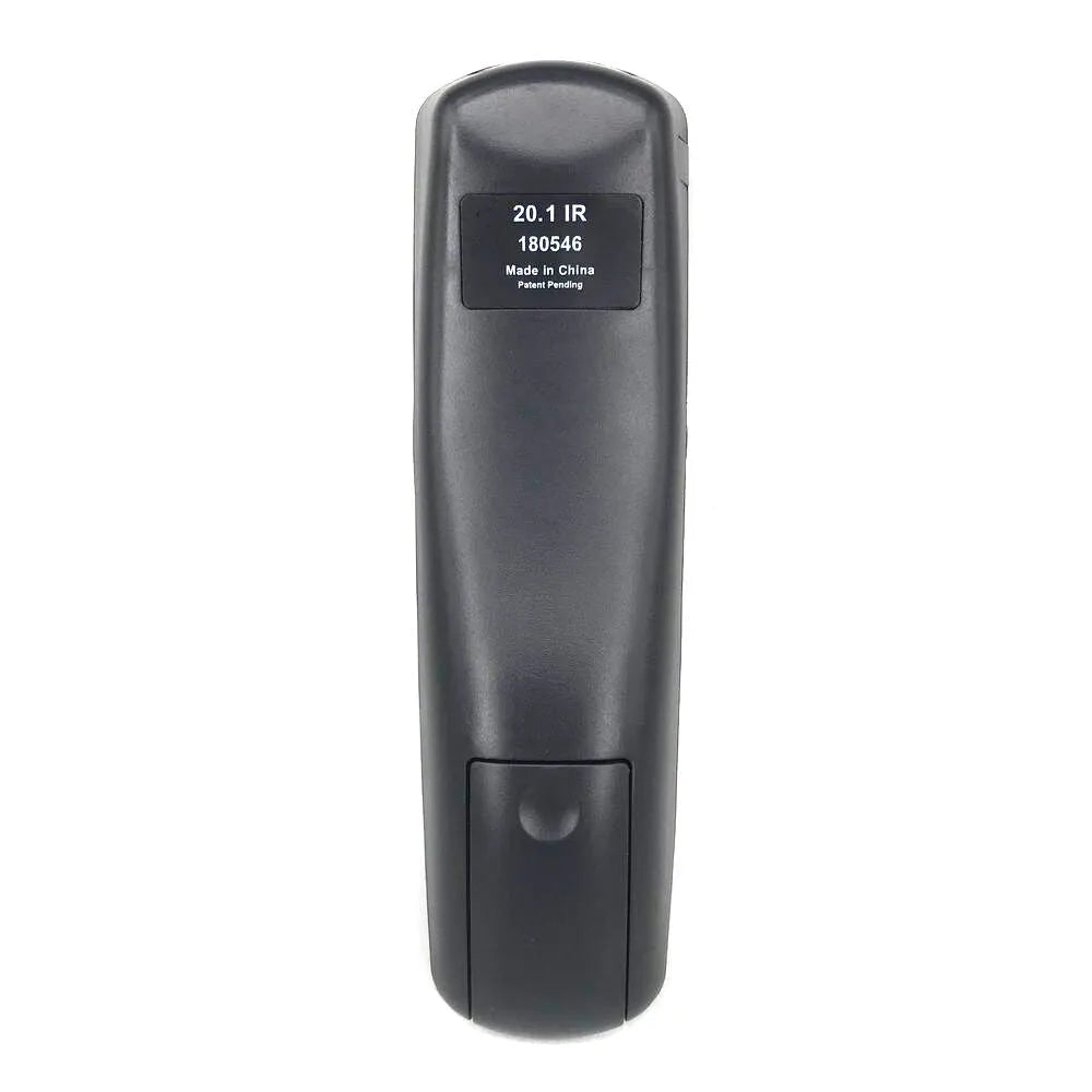Black flat universal remote control for DISH Network satellite receiver and VIP TV DVD models.