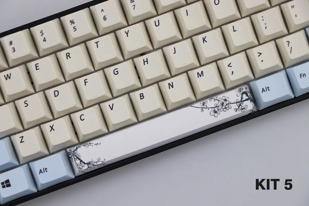 Cherry profile PBT 6.25U space bar keycap with dye sublimation printing in twelve colour options