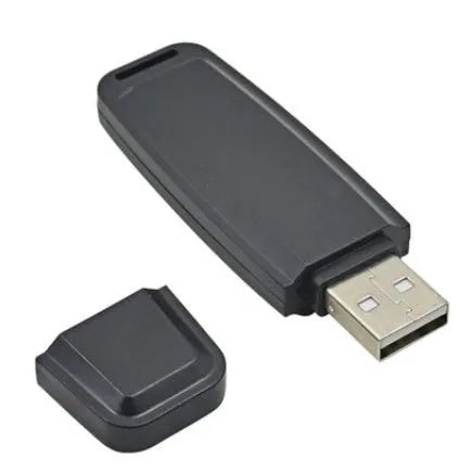 Black and white SK-001 creative USB flash drive showing compact size