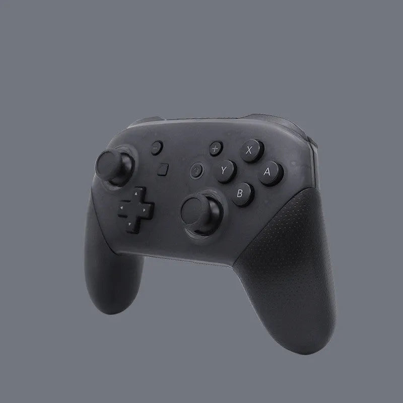 Black wireless Switch PRO gamepad controller with vibration function and screen capture button