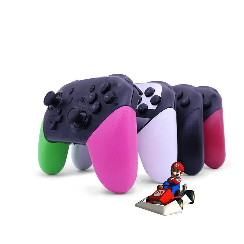 Black wireless Switch PRO gamepad controller with vibration function and screen capture button