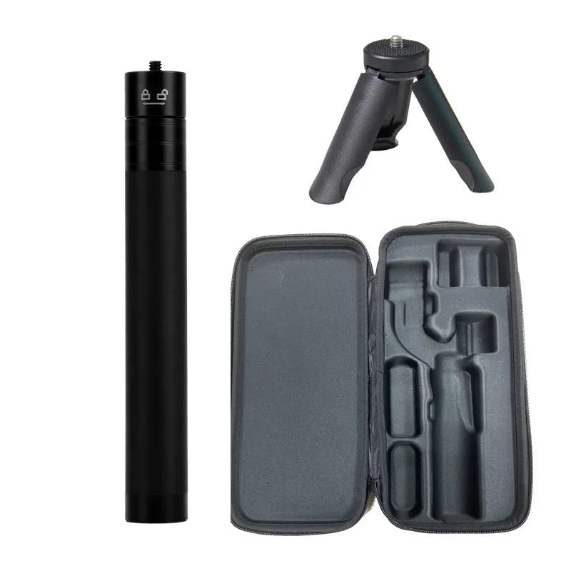 Main S5B plastic three-axis mobile phone stabiliser with extension rod and tripod