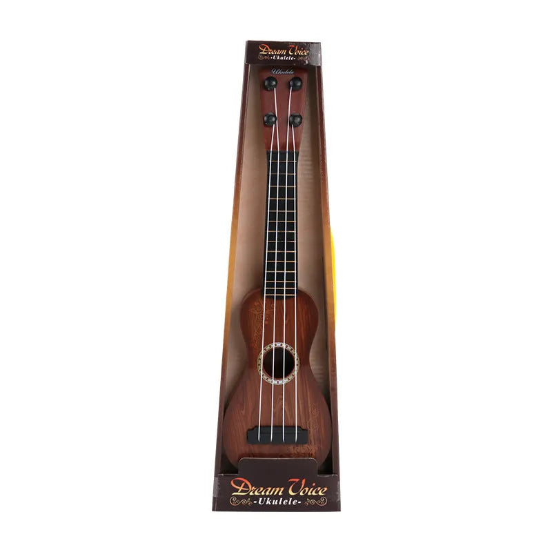 Retro guitar toys simulation ukulele children's musical toy 38cm safety plastic
