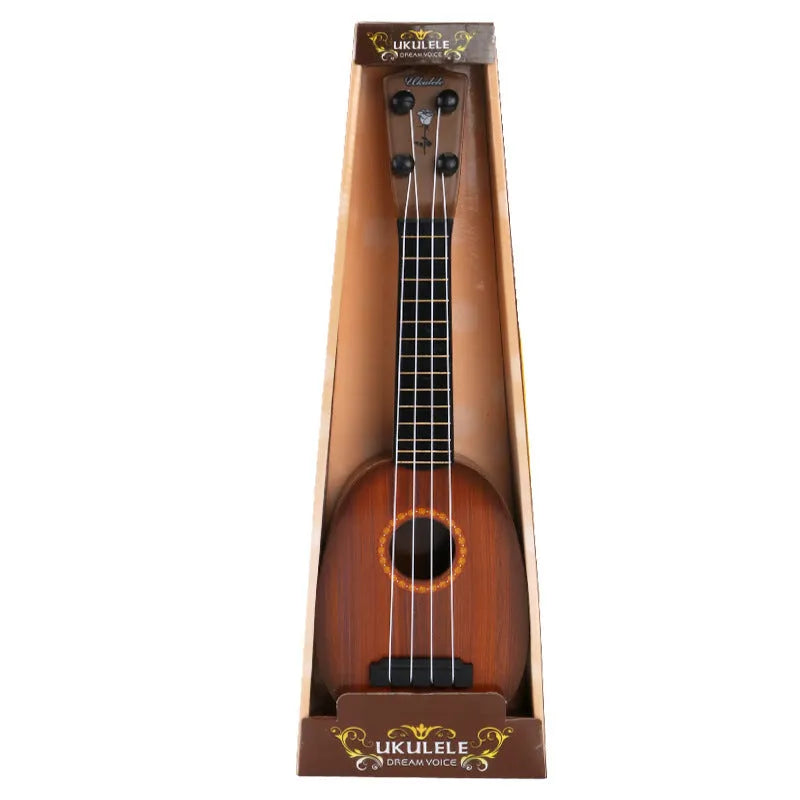 Retro guitar toys simulation ukulele children's musical toy 38cm safety plastic