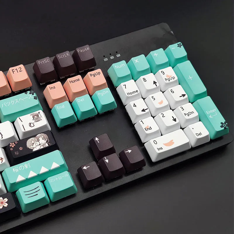 Single green mechanical keycap with animation body design for Cherry-style wireless keyboards