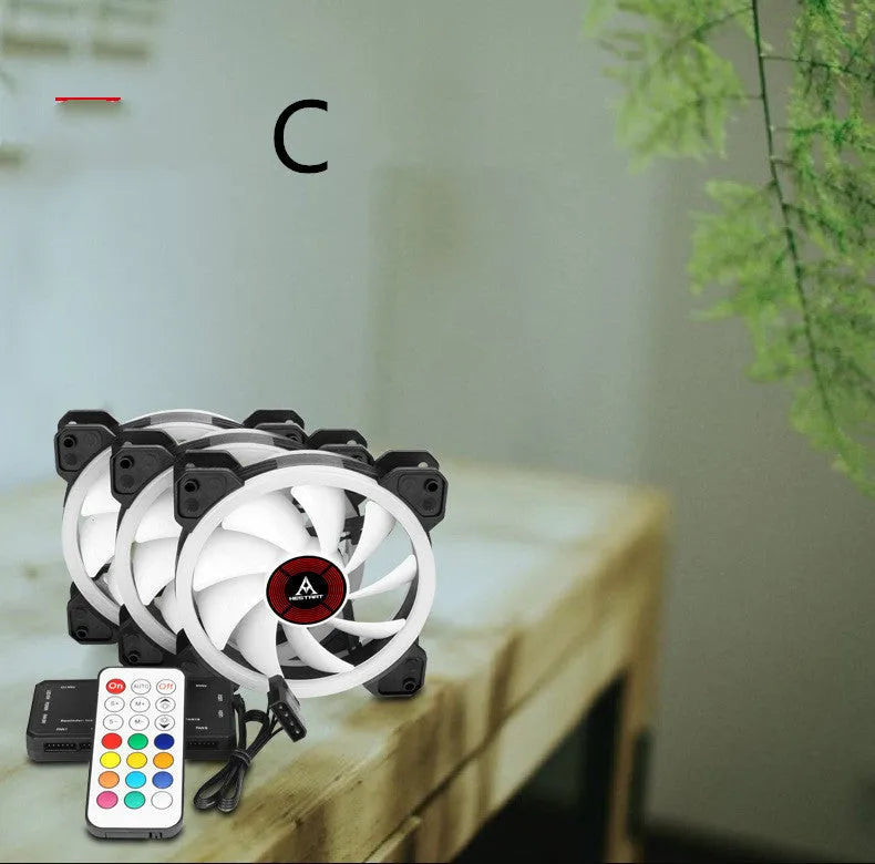 12cm camouflage pattern PC chassis cooling fan with RGB lighting and hydraulic bearing