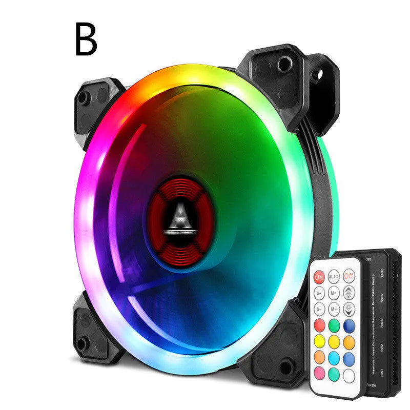 12cm camouflage pattern PC chassis cooling fan with RGB lighting and hydraulic bearing