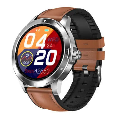 Sleeping weather smart bracelet with a circular 1.28-inch IPS screen on a silicone wristband.
