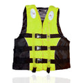 Orange foam life jacket with whistle, child and adult sizes M L XL XXL XXXL, model J-1001