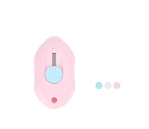 Cartoon design art knife with plastic and metal construction for manual production work