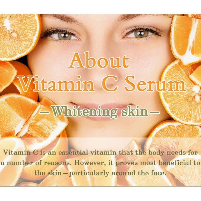 10ml bottle of vitamin C and hyaluronic acid facial serum for skin brightening