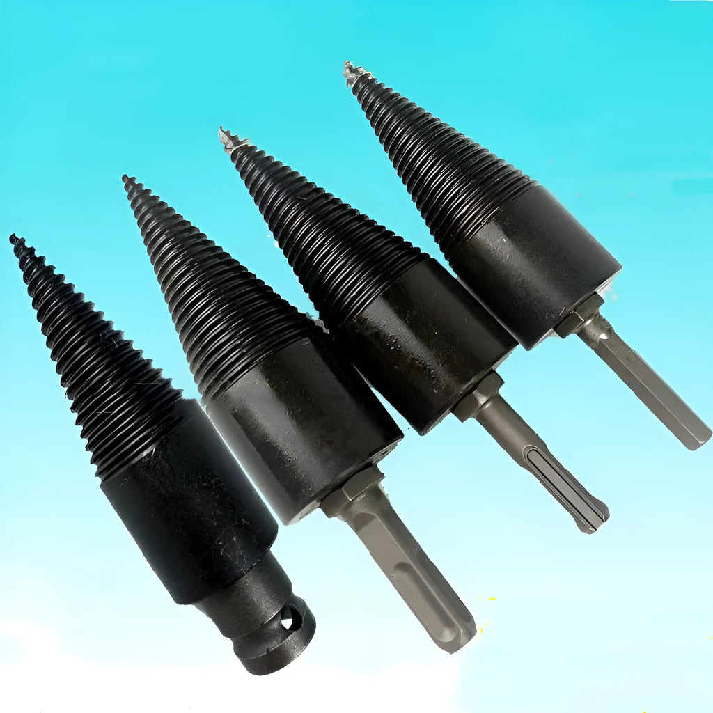 Hexagonal metal firewood-breaking drill bit for electric drills in 32mm and 42mm sizes