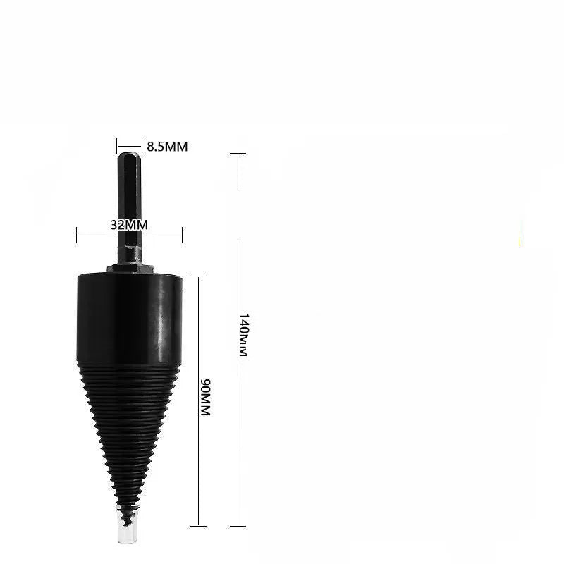 Hexagonal metal firewood-breaking drill bit for electric drills in 32mm and 42mm sizes
