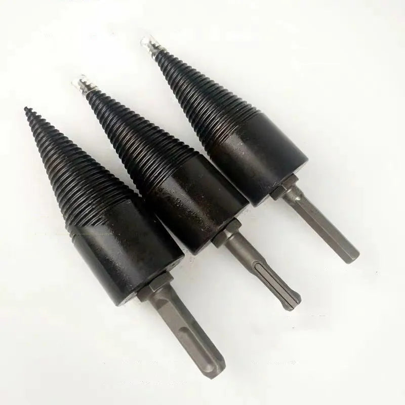 Hexagonal metal firewood-breaking drill bit for electric drills in 32mm and 42mm sizes