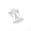 White angel character knife mould for embossing greeting cards, 8 by 6 cm with hanging form