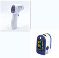 White digital thermometer with LED display for non-contact temperature measurement