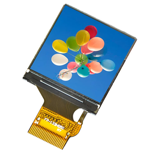 1.3-inch square IPS LCD display module with 240x240 resolution and 18-pin connector.