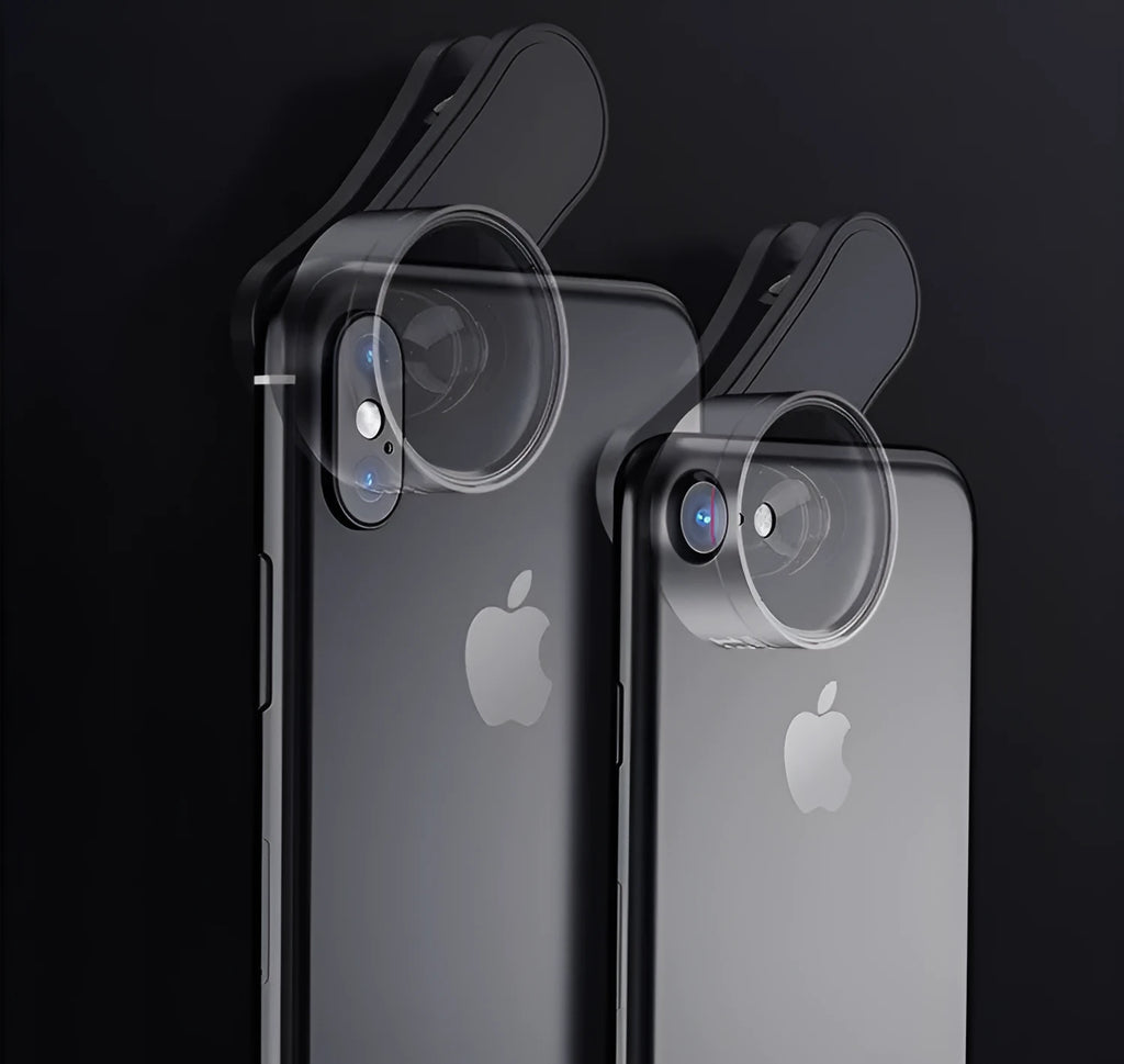 Universal smartphone fill light accessory with attachable lenses for mobile photography