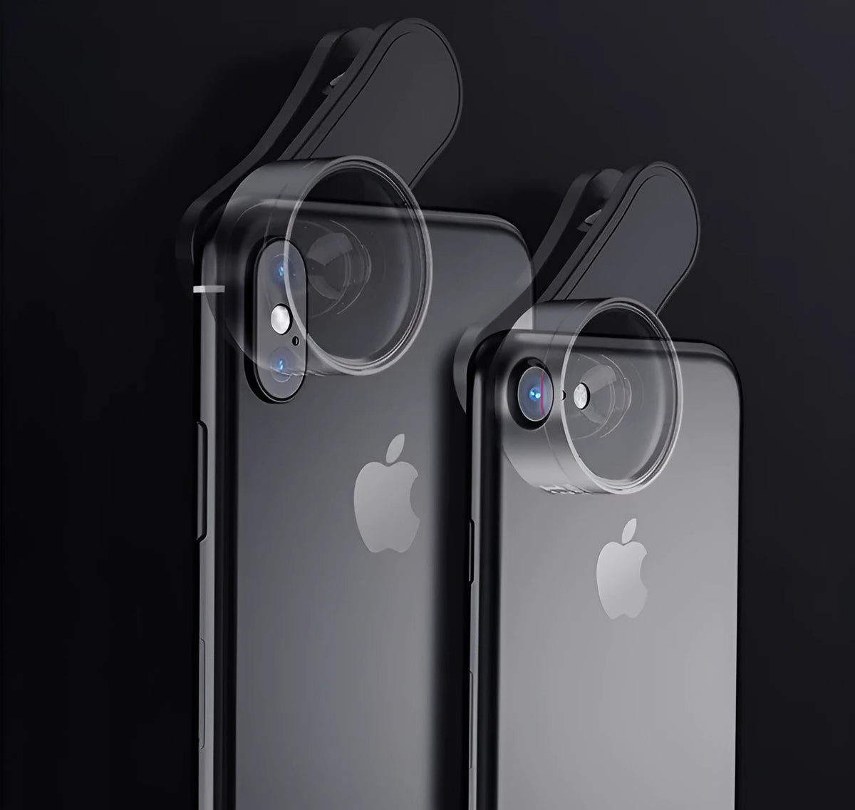 Universal smartphone fill light accessory with attachable lenses for mobile photography