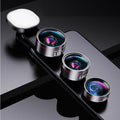 Universal smartphone fill light accessory with attachable lenses for mobile photography