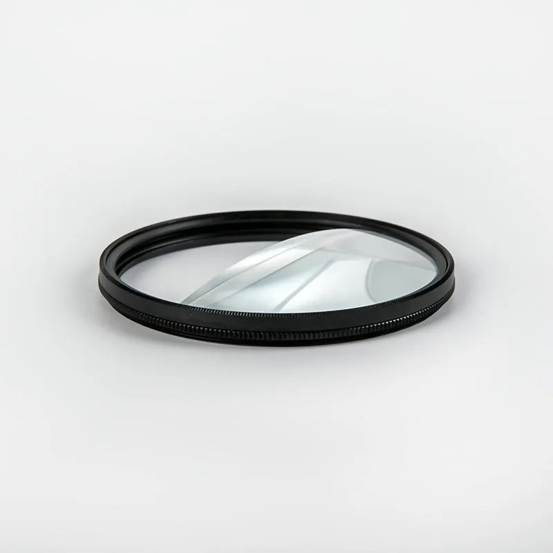 77mm diameter half moon mirror camera filter with rotatable mount for DSLR lenses