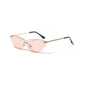 Brown vintage-style sunglasses with metal frame and UV400 protection lenses