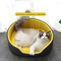 Washable cloth pet kennel for cats and dogs with removable cushion in black or green.