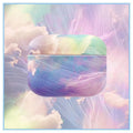 Pink and blue watercolour hard shell protective sleeves for Apple AirPods charging cases