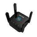 PIXLINK AC24 white and black dual-band wireless router with lightning protection