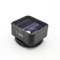 Black Sanyk 1.33x anamorphic widescreen lens for mobile phones showing 17mm thread mount.